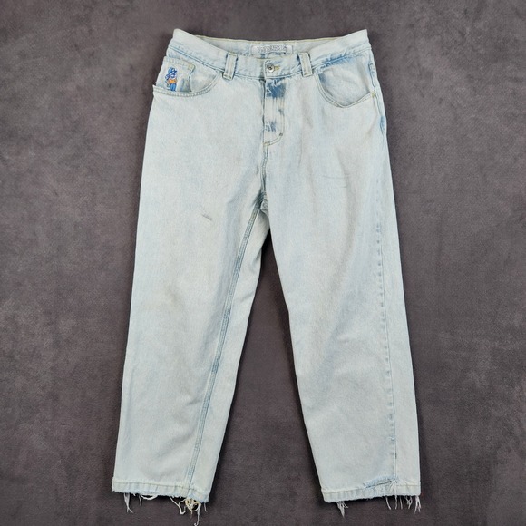 Polar Skate Co 93 Denim Light Wash Jeans Mens 34x32 Relaxed Fit Skatewear